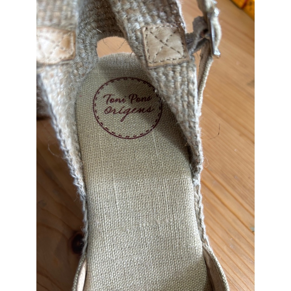 Toni Pons Tan Caldes Espadrille Wedge Sandal Made in Spain Women 39 US 8.5 - Picture 2 of 10